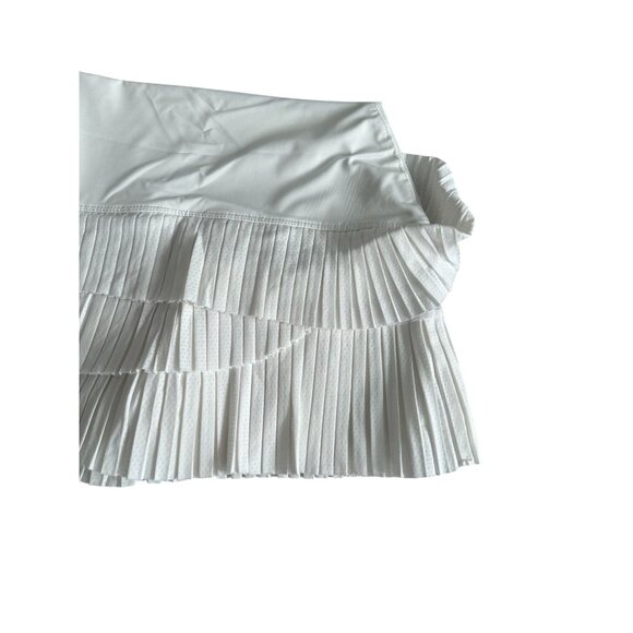LUCKY IN LOVE X Bethanie Mattek Sands Court Worn White Tiered Skort Sz M NEW - Picture 6 of 9